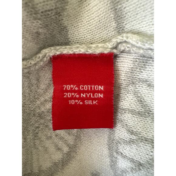 KRIMSON KLOVER Bicycle Print Button Front Sweater Red Trim Medium - Picture 7 of 8